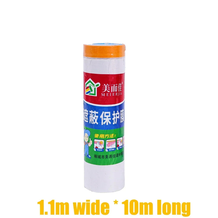 10M Self-adhesive Dustproof Film Furniture Dust Protection Masking Film Home Waterproof Plastic Film Wall Painting Protect Cover