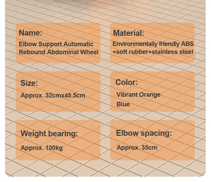 Elbow Support Abdominal Wheel  Muscle Training Home Fitness Exercise Equipment Double Wheeled Automatic Rebound