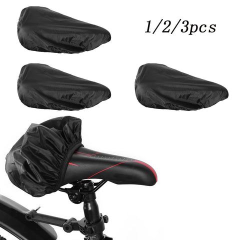 1/2/3pcs Waterproof Bike Seat Rain Cover For Bicycle Saddle Elastic Dust And Water Resistant UV Protector Outdoor Bike Tools