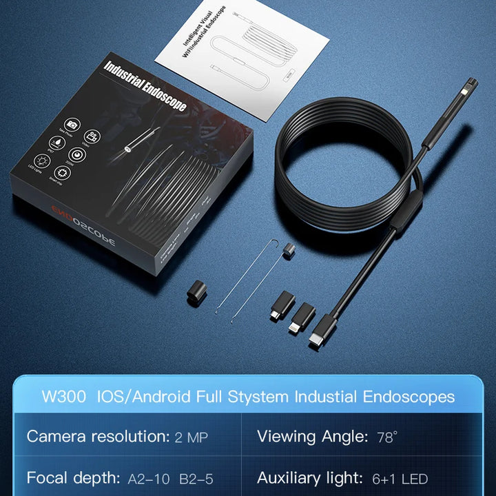 Endoscope Inspection Camera 3 in 1 Micro USB/Type-C Mini Inspection Camera for IOS iPhone Waterproof Pipeline Borescope