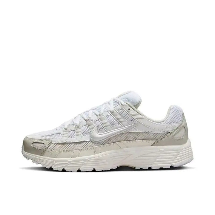 Nike P-6000 Round Head Comfortable Shock Absorption Anti-slip Low-top Casual Running Shoes Men's Light Purple White