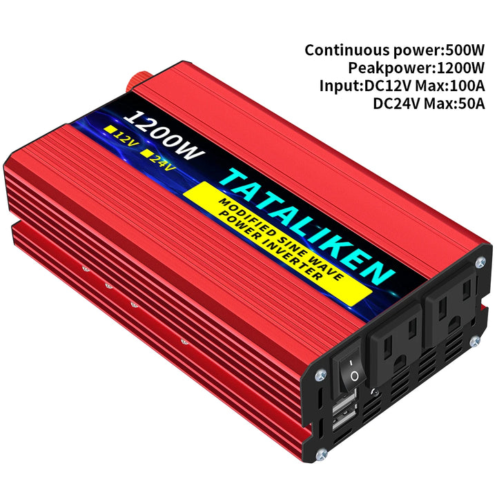 Modified Sine Wave Inverter Converter 2200W 3000W 4000W AC 12V 110V 60HZ With LED Voltage Display
