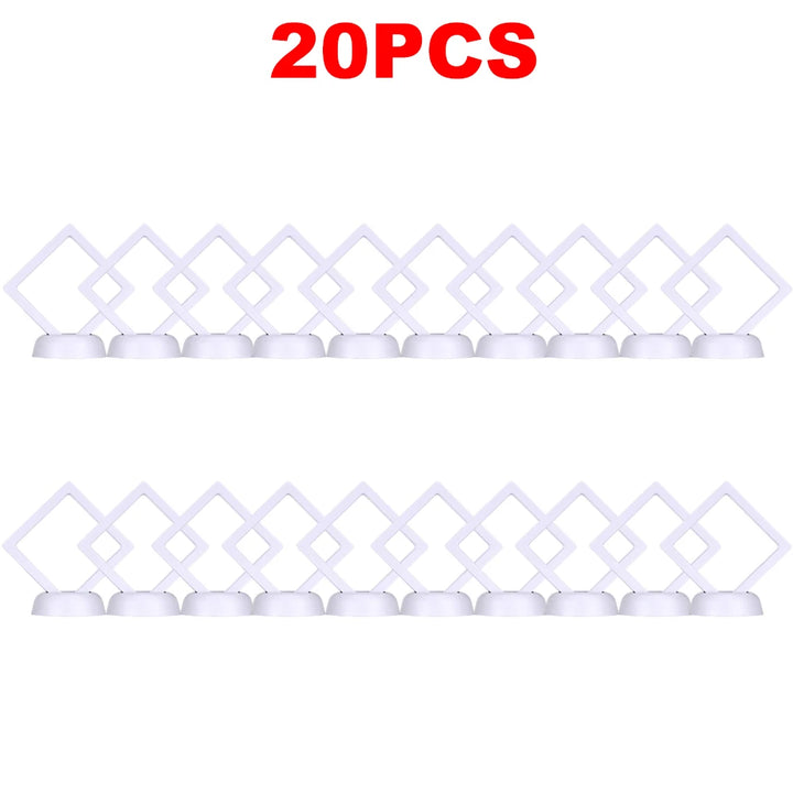 5/10/20/30Pcs Floating Coin Jewelry Display Stand Storage Box For Earring Gems Ring Doll Badge Challenge Medal Holder Organizer