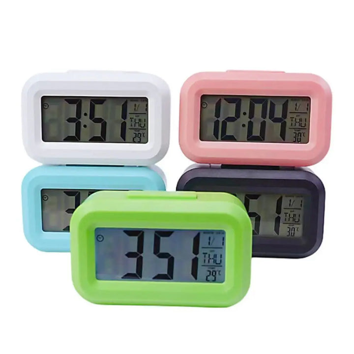Portable Mini Digital Alarm Clock Snooze Mute Desktop Clock Calendar Backlight Electronic Alarm Clock For Student