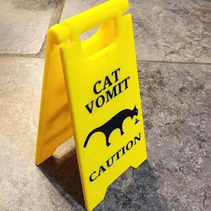 New Funny Cat Vomit Sign Bright Yellow Gift Dog Vomit Sign Yard Signs