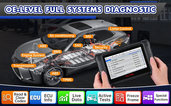 2024 Autel MaxiCheck MX808S OBD2 Scanner Bi-directional Control Scan Tool, 28+ Services, All System Diagnostic Same as MK808S