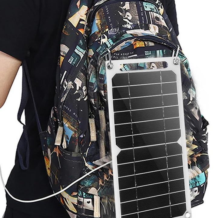 5-35W Solar Panel With USB Waterproof Outdoor Hiking And Camping Portable Battery Mobile Phone Charging Bank Charging Panel 6.8V