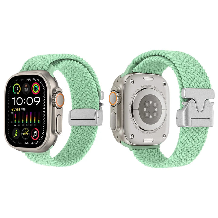 Nylon Canvas Watch Strap for Apple iWatch Series 10 42mm 46mm Ultra 1/2 49mm  S9 8 7 41mm 45mm  S4-6 40mm 44mm Parachute Buckle