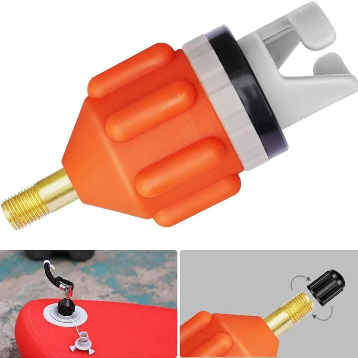 Inflatable Pump Boat Air Valve Adapter Universal SUP Board Inflator Converter With 4 Nozzles For Surfing Pump Mattress Airbed