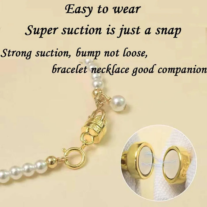 925 Silver Double Lobster Magnetic Necklace Clasps，Magnetic Necklace Clasps and Closures for Bracelet Necklace Extender