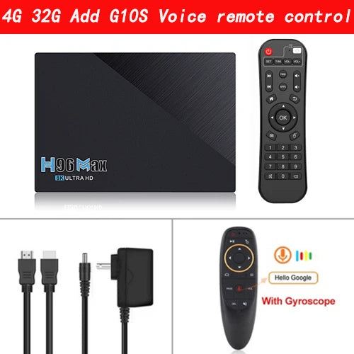 H96 MAX 3566 Android11 Smart TV Box RK3566 Quad-Core 4K 2.4G/5G WiFi BT4.0 1000M LAN 8GB 64GB Set Top Box Media Player