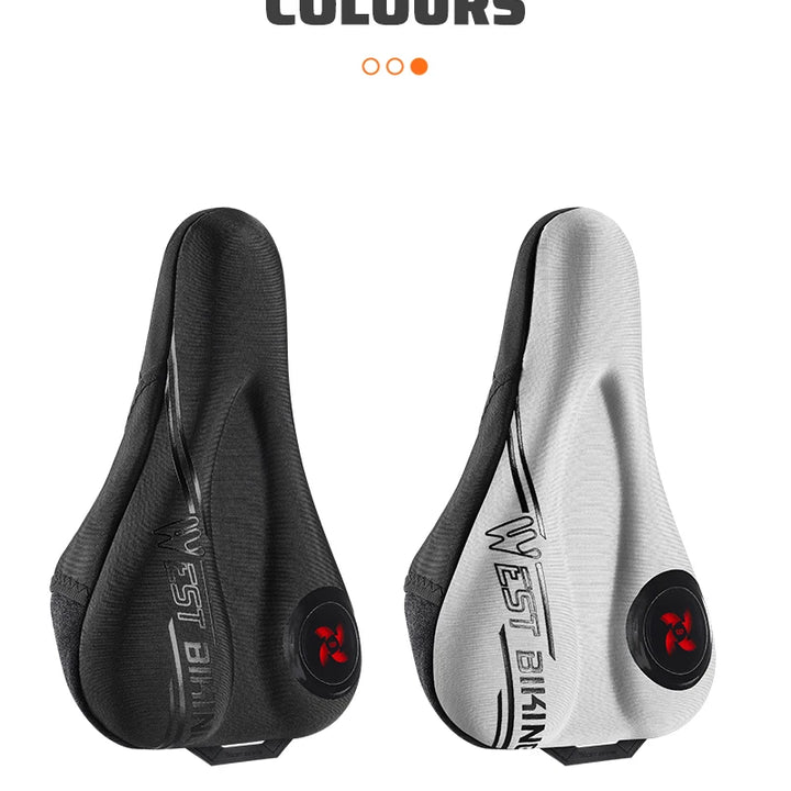 WEST BIKING Comfortable Bicycle Saddle Cover Breathable Rebound Silicone Foam Bike Seat Cover With Rain Cover Bike Accessories