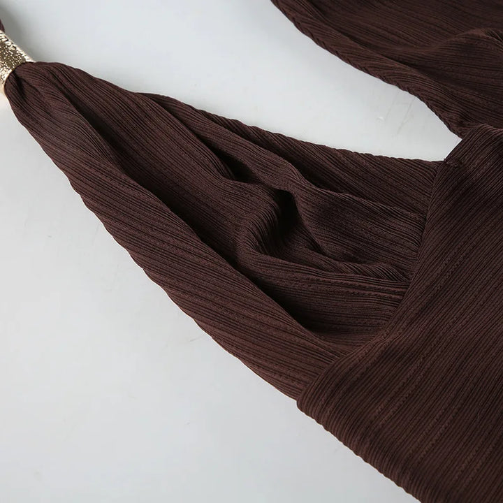 Purple Skirts Two Piece Sets Summer Holidays Party Outfits 2025 New Sexy Halter V-neck Tops and Irregular Mini Skirts Suits