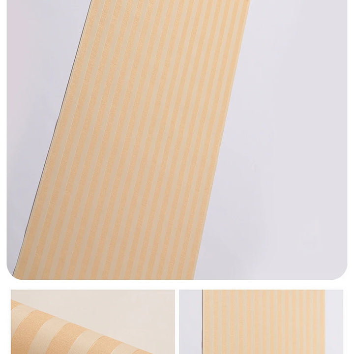 Modern Stripped Contact WallPaper Beige Creamy White Black Waterproof Bedroom Living Room Mural Classic Narrow Striped Wallpaper