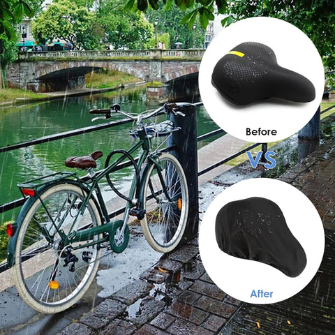 1pc Outdoor Waterproof Bike Seat Rain Cover Elastic Dust Resistant UV Protector Rain Cover Bike Saddle Cover Bicycle Accessory
