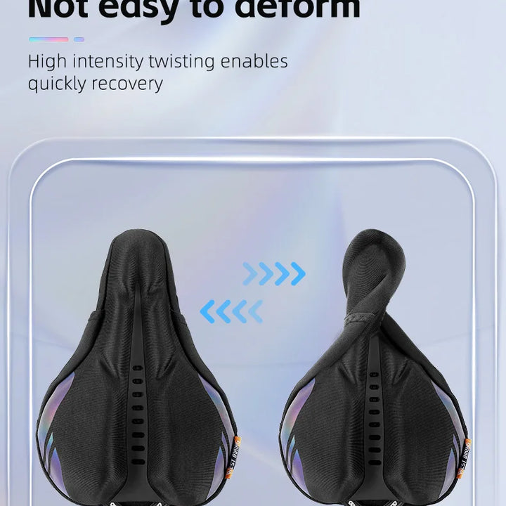 WEST BIKING Comfortable Bicycle Saddle Cover Breathable Rebound Silicone Foam Bike Seat Cover With Rain Cover Bike Accessories