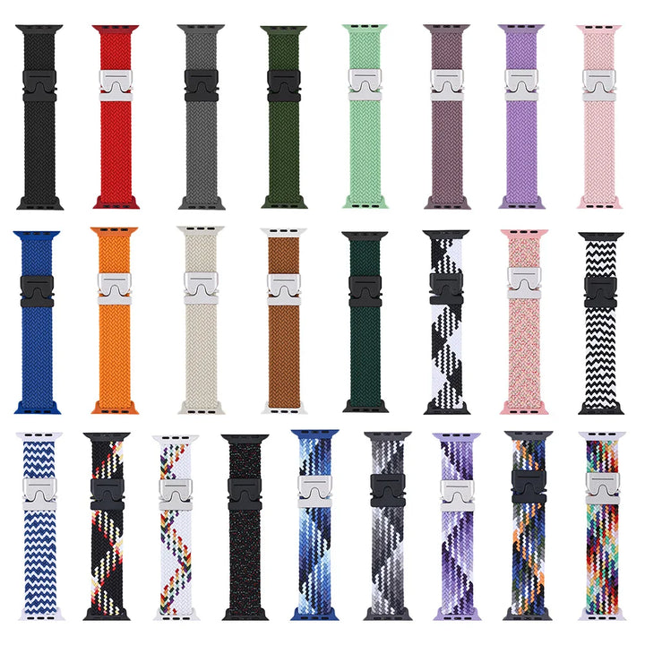 Nylon Canvas Watch Strap for Apple iWatch Series 10 42mm 46mm Ultra 1/2 49mm  S9 8 7 41mm 45mm  S4-6 40mm 44mm Parachute Buckle