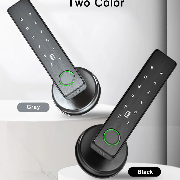 Tuya SmartLife APP WiFi Remote Control Smart Fingerprint Password RFID IC Card Lock Dead Bolt For Indoor Home Wooden Metal Door