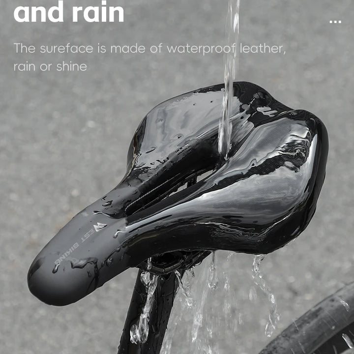 WEST BIKING Bicycle Saddle Comfortable Bike Seat Wear-resistant PU Leather Hollow Road Bicycle Parts Cycling Saddle Bike Cushion