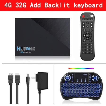 H96 MAX 3566 Android11 Smart TV Box RK3566 Quad-Core 4K 2.4G/5G WiFi BT4.0 1000M LAN 8GB 64GB Set Top Box Media Player