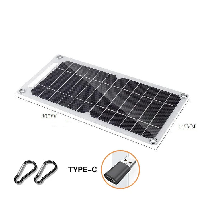 Waterproof 30W Solar Charging Panel – Portable USB Solar Power Bank for Outdoor Camping Hiking & Phone Charging