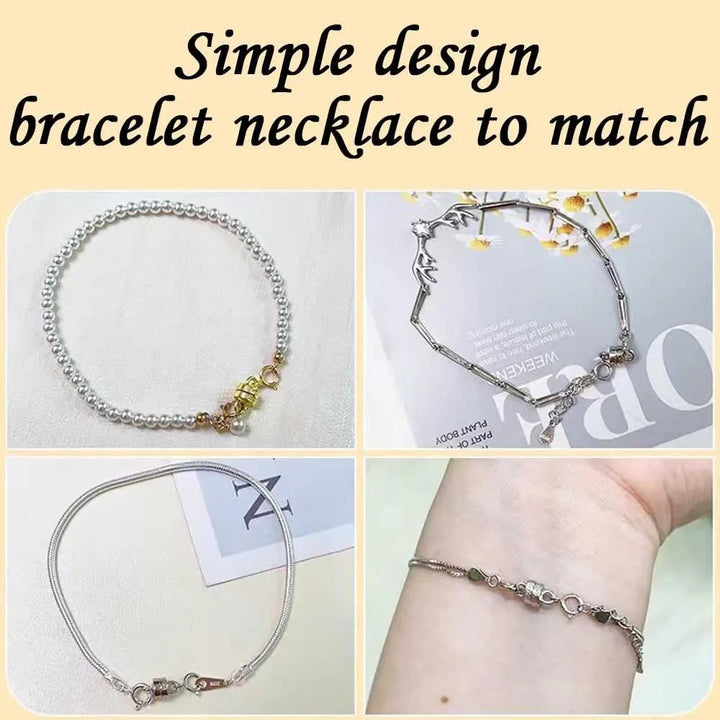 925 Silver Double Lobster Magnetic Necklace Clasps，Magnetic Necklace Clasps and Closures for Bracelet Necklace Extender