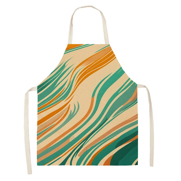 Women's kitchen apron Linen man Children's Big size Child girl Waterproof funny Half Work Coffee nordic boho morandi abstract