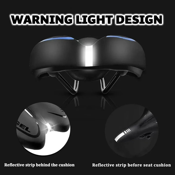 Bike Saddle Silicone Cushion Cycling Seat PU Leather Surface Silica Filled Gel TimeTrial Comfortable Shockproof Bicycle Saddle