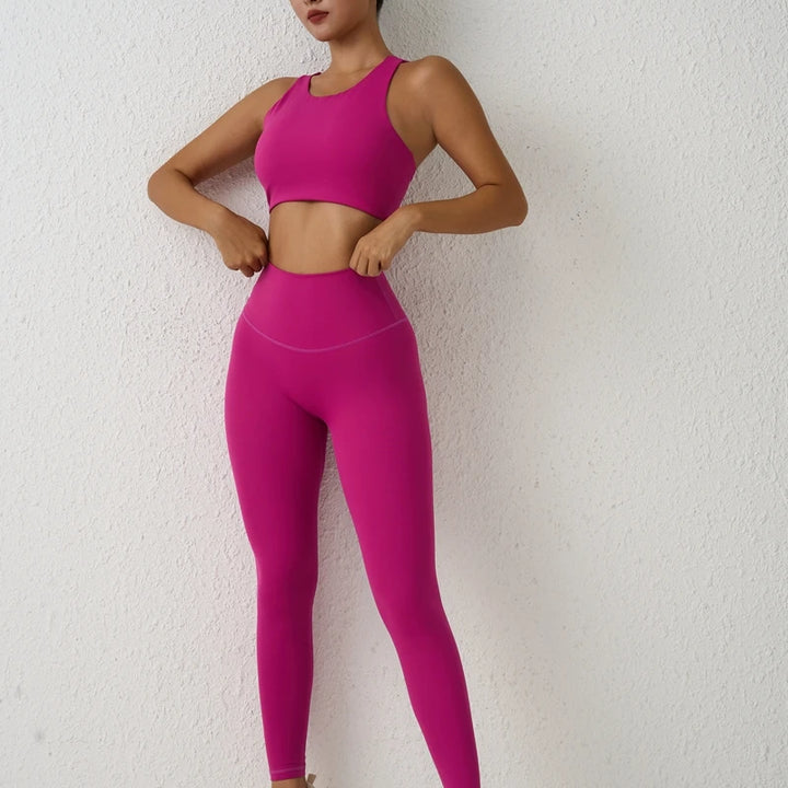 QINACTIVE  Sexy Backless Women Crop Top Fitness Solid Sports Bra Gym Shockproof Workout Yoga Tank Tops