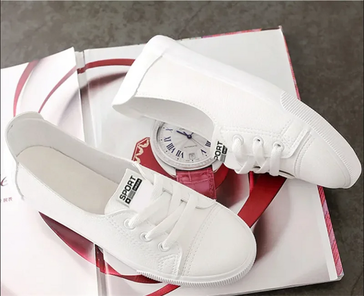 Women Flat Shoes New Light -mouth White Shoes Female Cloth Shoes leisure Korean Ladies Shoe Soft Breathable Zapatos Para Mujeres