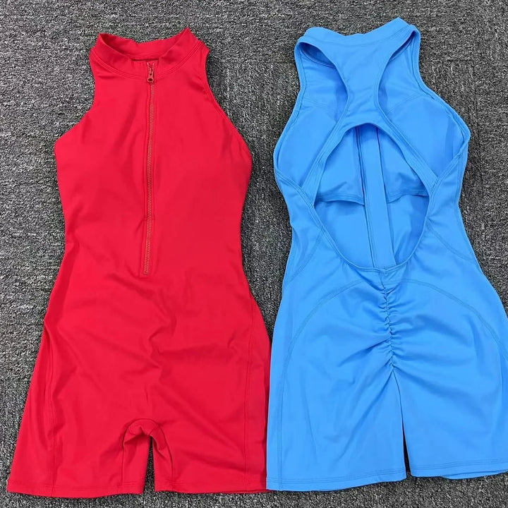 Short Sports Jumpsuit Sleeveless Gym Set Women Yoga Clothes Rompers Workout One-piece Suit Female Outdoor Recreation Bodysuits