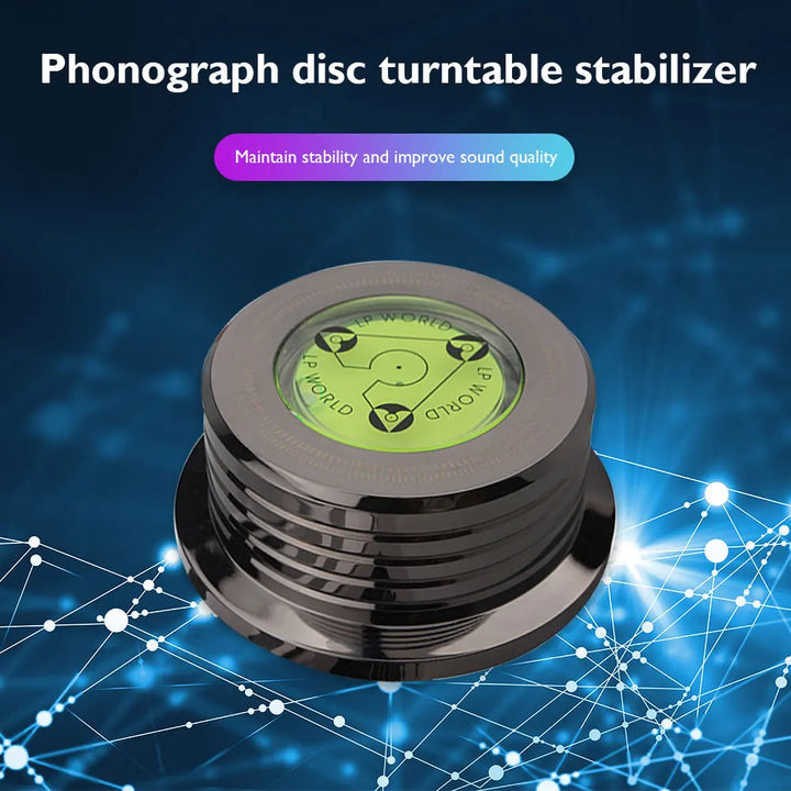 LP Disc Stabilizer 50Hz Aluminum Alloy LP Disc Stabilizer Metal Vinyl Turntable Weight Clamp Record Player Accessories