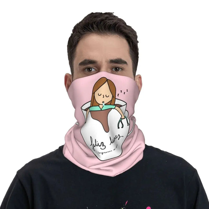 Custom Nursing Pattern Nurse Bandana Neck Gaiter for Ski Cycling Women Men Wrap Scarf Health Care Headband Warmer