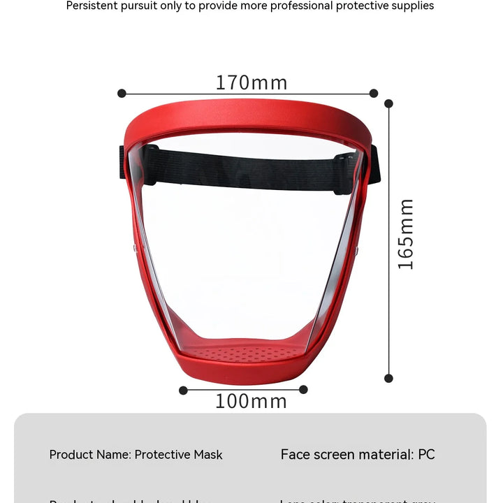 Transparent Facial Protector Super Protective Face Shield for Work Weed Whacking Anti-Fog Full Face Mask for Kitchen Oil Proof
