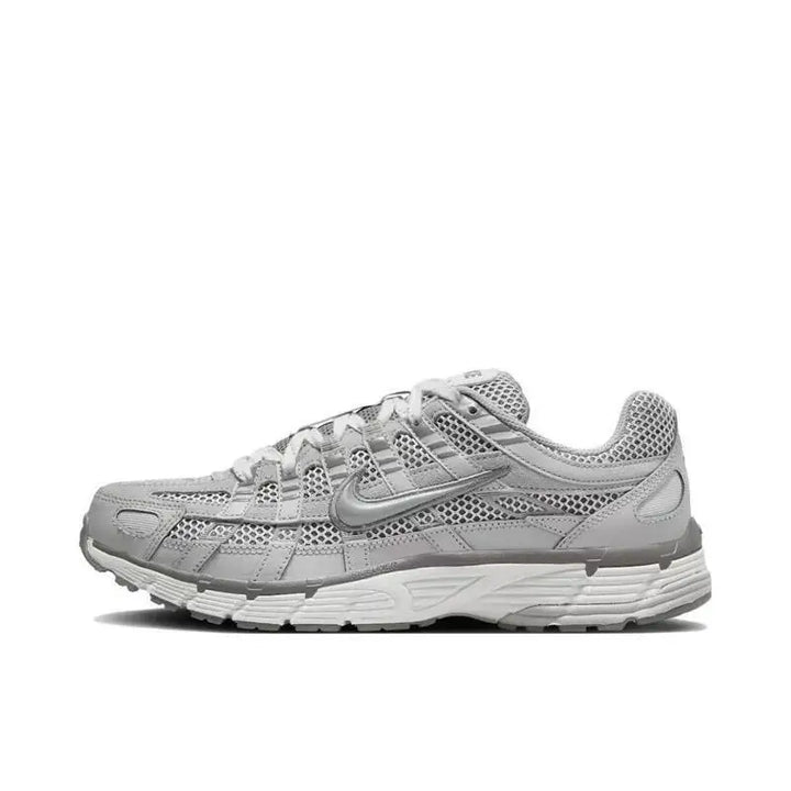 Nike P-6000 Round Head Comfortable Shock Absorption Anti-slip Low-top Casual Running Shoes Men's Light Purple White