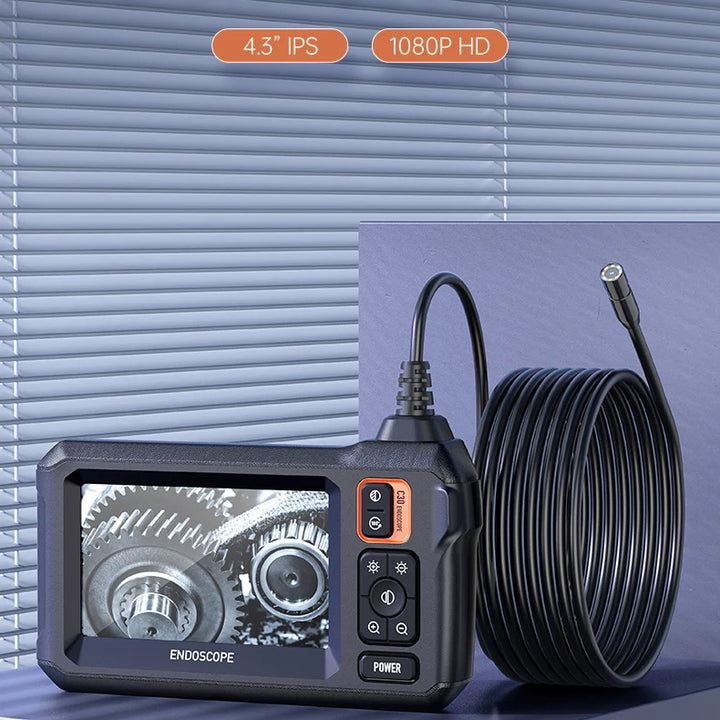 Industrial Endoscope Camera 8mm HD1080P 4.3inch IPS Screen 1080P Pipe Inspection Camera for Car Repair IP67 Waterproof 8 LEDS