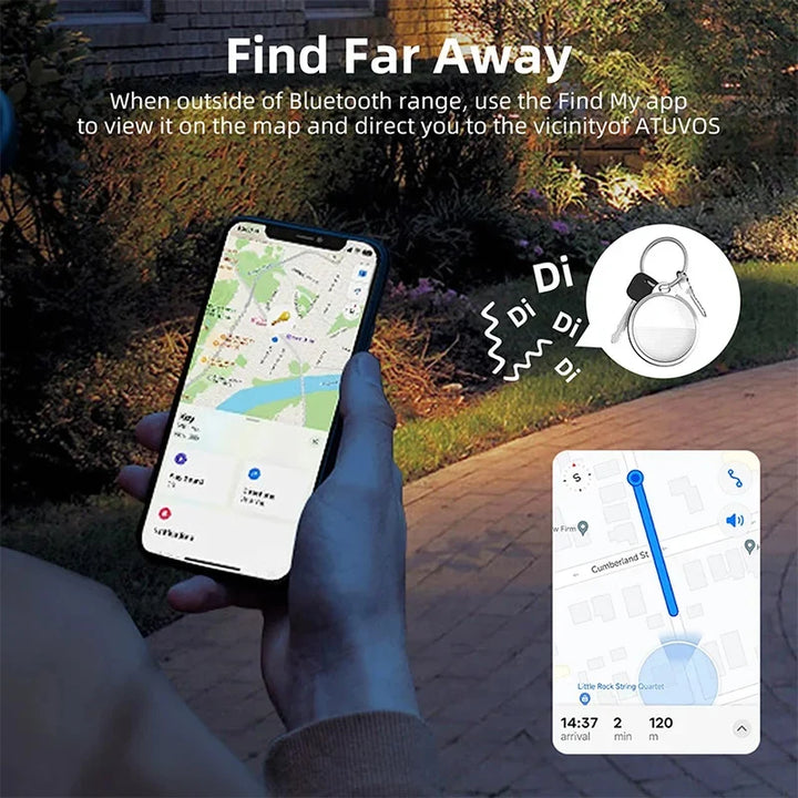 GPS Tracker For IOS Smart Bluetooth-compatible Mini GPS Locator Wallet Key Pets Finder Anti Lost Device Work with Find My APP