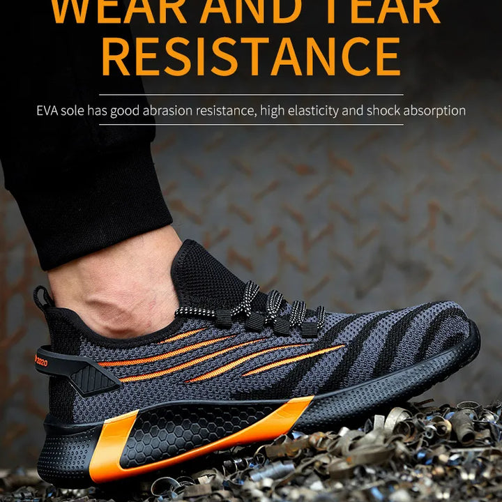Men Work Safety Shoes Anti-puncture Working Sneakers Male Indestructible Work Shoes Men Boots Lightweight Men Shoes Safety Boots