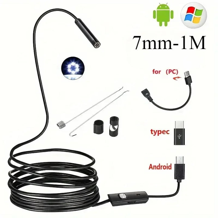 Inskam-mini câmera endoscópio 1080p, lente única e dupla 8mm, cabo rígido, à prova d'água, para inspeção de carro,