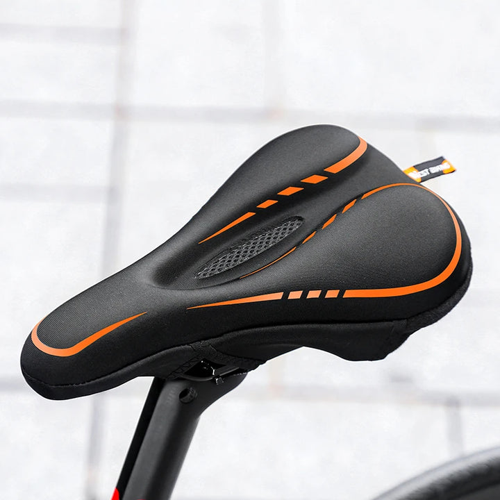 WEST BIKING Bicycle Saddle Cover Silicone Shockproof Bike Cushion Cover Breathable Rebound Bike Seat Cover Cycling Accessories