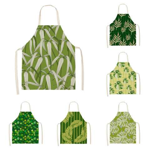 Women's kitchen apron Linen man Children's Big size Child girl Waterproof boho Half Work Coffee simple Modern boho plant nordic