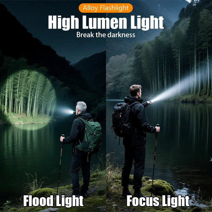 Ultra Powerful Flashlight Concentrating Ignition Flashlight Waterproof Military Tactical Lamp Outdoor Camping Adventure Torch