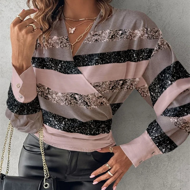 Sexy V Neck Long Sleeve Shirts Blouses Office Ladies Spring Summer Fashion Elegant Solid White Blouse For Women 2025 Female Tops