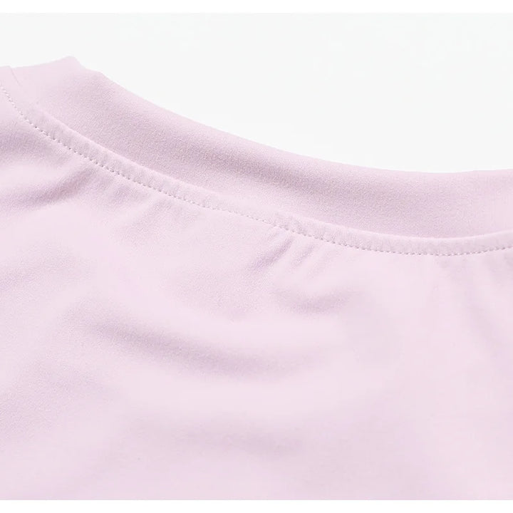 NCLAGEN Women Running Sports T Shirt Summer Short Sleeve Round Neck Breathable Stretchy GYM Yoga Slim Fitness Active Top Tee