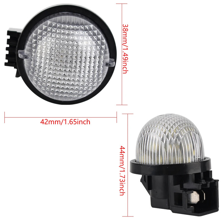 For Suzuki Wagon R Swift Jimmy Alto 2Pcs LED License Plate Light 12V For Opel Agila Car License Number Plate Lamps