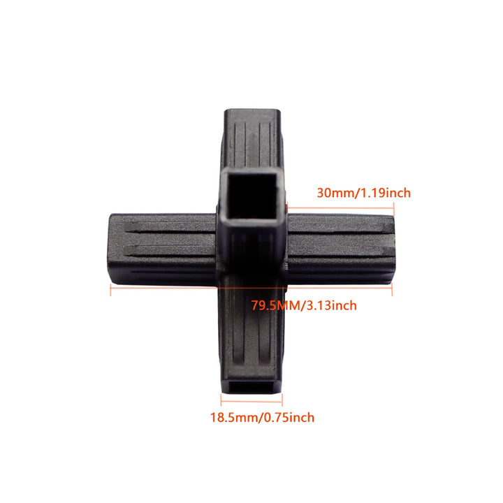 10PCS 20MM X-L-T Shape Square Pipe Fitting 20X20 Pipe Angle Code Six Way Channel Plastic Pipe Fitting Plastic Angle Code