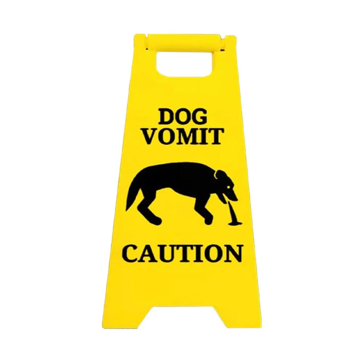 New Funny Cat Vomit Sign Bright Yellow Gift Dog Vomit Sign Yard Signs