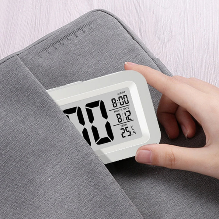 1 Pcs Cute Digital Alarm Clock Backlight Snooze Mute Calendar Clock Desktop Table Clocks Temperature Electronic LED Clock