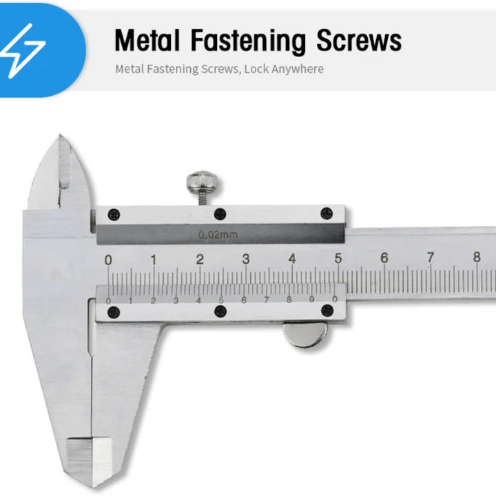 Stainless Steel Vernier Caliper 0-150mm Locking Screw Vernier Caliper Stainless Steel by BeBosLook