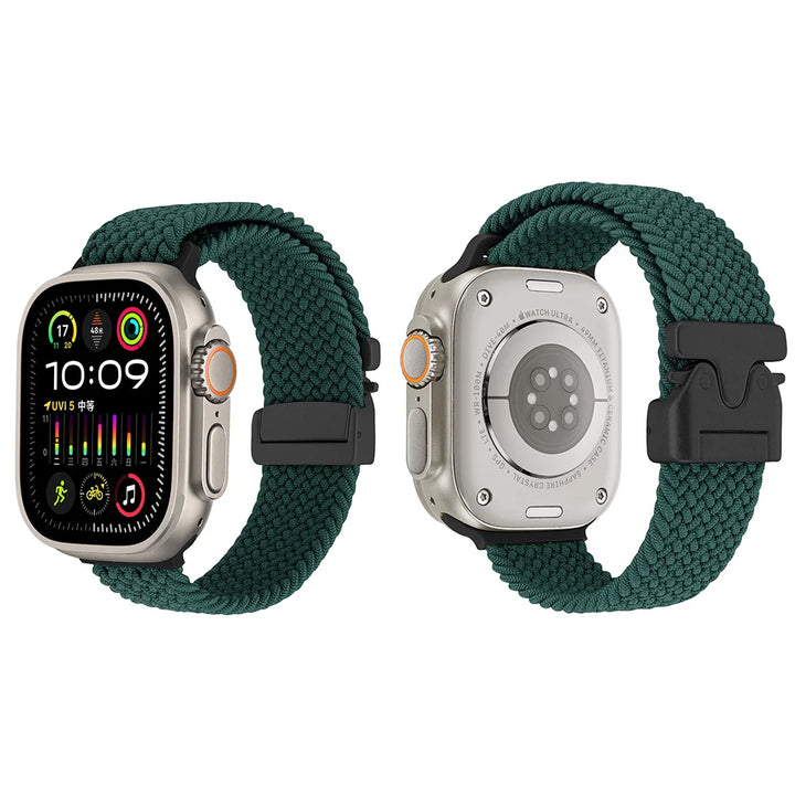 Nylon Canvas Watch Strap for Apple iWatch Series 10 42mm 46mm Ultra 1/2 49mm  S9 8 7 41mm 45mm  S4-6 40mm 44mm Parachute Buckle